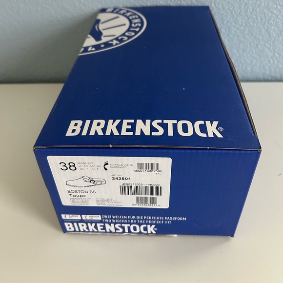 Taupe Grey Boston Birkenstocks Clogs - EU 38 - Picture 5 of 5